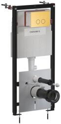 Omnires Rezervor incastrat Omnires StrongFrame pentru vas WC suspendat si clapeta de actionare Steel-R45 finisaj auriu periat (STFWC1R45-RGLB)