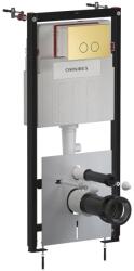 Omnires Rezervor incastrat Omnires StrongFrame ECO pentru vas WC suspendat si clapeta de actionare Steel-R45 finisaj alama periata (STFWCECO1R45-RBSB) - neakaisa