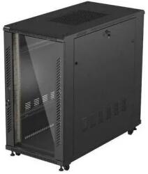 Lanberg Carcasa server LANBERG Cabinet metalic, Lanberg, Rack 19" 22U, 600x1200, negru, usi din sticla (FF01-6222-12B)