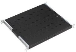 Lande 4 ponton rögzíthető univerzális 19 rack polc fekete (LN-RAF-SBT-D600-BL-UNV)