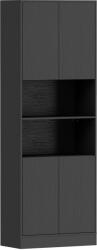 HOMCOM Cămară de bucătărie 170 cm, dulap cu raft reglabil, negru aspect lemn | Aosom Romania (83A-571V00BW) Bufet