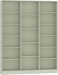 HOMCOM Bibliotecă 6 Niveluri, Raft de Depozitare cu 17 Compartimente și Polițe Reglabile, 149 x 23, 6 x 188 cm, Verde | Aosom Romania (836-730V00LN) Biblioteca