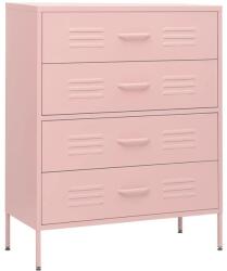 vidaXL komód, rózsaszín, 80x35x101, 5 cm, fém, fiókos (336202VidaXL)