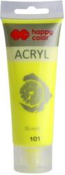 Happy Color Culoare acrilica 75ml, galben fluo, Happy Color HA73700075-101