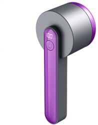 Flippy Szösz-, haj- és portisztító, Flippy, Trimmer különböző típusú szövetekhez, Rozsdamentes acél pengékkel, Ergonomikus fogantyúval, USB-töltéssel, Fekete lila (133186)