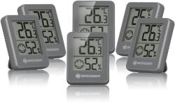 Bresser Termometru Hygrometru Bresser 6 Piese, Digital, Cu Indicator Smiley, Gri (90052936)