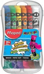 Maped Tempera pe baza de apa, 12 culori/set, tub 12 ml, cutie plastic, Maped 810520