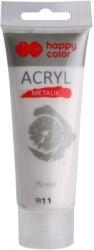 Happy Color Culoare acrilica 75ml, argintiu satinat metalic, Happy Color HA73700075-811