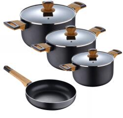 Bergner Set de tigai BERGNER Earth Black, 7 piese, aluminiu, antiaderent, negru (15548419)