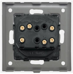 Luxion Intrerupator Dublu Cap Scara Mecanic LUXION cu Rama din Sticla Alb (LX-MP005GF-W)