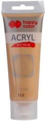 Happy Color Culoare acrilica 75 ml, auriu pal metalic, Happy Color HA73700075-112