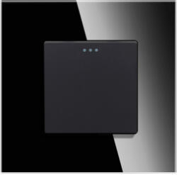 Luxion Intrerupator Simplu Cap Cruce Mecanic LUXION cu Rama din Sticla Negru (LX-MP003GF-B)