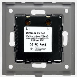 Luxion Intrerupator cu Variator Mecanic LUXION cu Rama din Sticla Auriu (LX-MP-DM01GF-G)