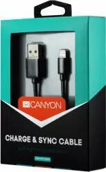 CANYON Cablu Date Incarcare Canyon Lightning Ultra-compact 1m Certificat Apple Negru (cns-mficab01b)