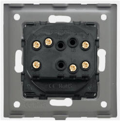 Luxion Intrerupator Dublu Cap Scara Mecanic LUXION cu Rama din Sticla Auriu (LX-MP005GF-G)