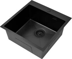 Ruvetti Masivo chiuveta din otel 50x50 cm negru 5002M_PVD_BL50_W (5002MPVDBL50W) Chiuveta