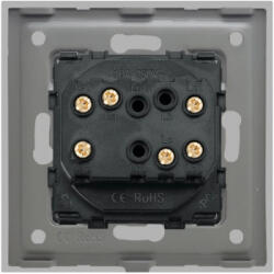 Luxion Intrerupator Simplu Cap Cruce Mecanic LUXION cu Rama din Sticla Gri (LX-MP003GF-GY)