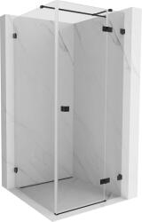 Mexen Lunar T jobb oldali nyíló zuhanykabin 90 x 90 cm, átlátszó, fekete - 834T-090-090-70-00-P