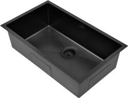 Ruvetti Stelio chiuveta din otel 74x44 cm negru 5001S_PVD_BL80_P (5001SPVDBL80P) Chiuveta