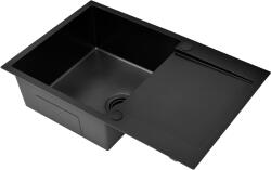 Ruvetti Masivo chiuveta din otel 78x50 cm negru 5002M_PVD_BL160_W (5002MPVDBL160W) Chiuveta