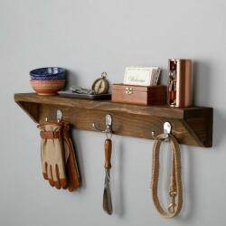  Hanah Home Dekoratív fa fali polc Wooden R-Raf338