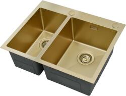 Ruvetti Masivo chiuveta cu dozator 61x51 cm auriu 5002M_PVD_CH65_W (5002MPVDCH65W) Chiuveta