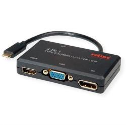 Roline USB Type-C - VGA / HDMI / DP adapter (12.03. 3138-20) (12.03.3138-20) - pepita