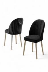 Hanah Home szék szett (2 db) Fekete króm Mara - Fekete, króm