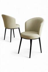 Hanah Home szék szett (2 darabos) Cream Black Risa - Krémszínű, fekete