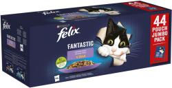 FELIX Fantastic zacskós eledel, ízletes válogatás kocsonyában 44x85g + száraztáp INGYEN
