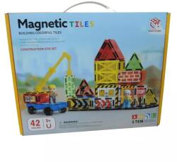 Manyuk Toys Mágneses építőelemek - építkezés, 42 db-os (188-M529) - jatekbolt
