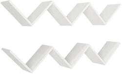 Hanah Home fali polc, fehér, Zig Zag design