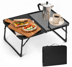 Homelux Masă pliabilă de camping în formă de valiză, 60x40 cm, neagră (SMI-CT101)