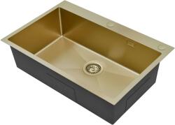 Ruvetti Masivo mosogató adagolóval 76x50 cm arany 5002M_PVD_CH80_W (5002MPVDCH80W)