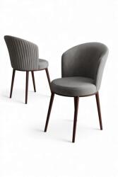 Hanah Home Chair Set (2 Pieces) Grey Brown Risa - Grey, Brown