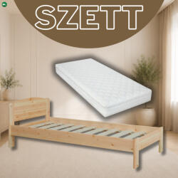  Henrik fenyő ágyváz alacsony lábvéggel 90x200 + prémium 7 zónás 90x200 matraccal