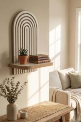  Hanah Home Fali polc Fehér Artmtkwll1D - Whıte