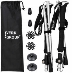 Nordic walking bot, túrabot, 2 db, ezüst - állítható trekking bot (v14703_S)