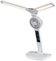 Rábalux Novilo fehér asztali ventilátoros LED lámpa 7W 420Lm fényerőszabályzóval 74030 (74030)