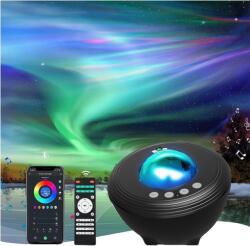 YunLone Aurora Galaxy csillagprojektor Bluetooth 5.0 hangszóróval, WiFi, távirányítóval