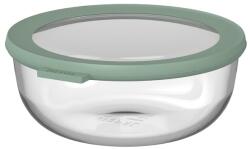 Mepal Cirqula üvegtároló fedővel - 1200 ml - Nordic Sage - sütőbe, mikrohullámú sütőbe, fagyasztóba és mosogatógépbe is alkalmas - 550°C-ig