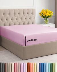 CGK Unlimited Gumis Lepedő 100x200 cm Világos Rózsaszín - Extra Mély Spannolható Lepedő Matrachoz és Boxspring Ágyhoz 40 cm Magasságig - Mik