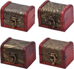 NATUCE mini kalóz kincsesláda fa szett - 8x6, 5x6 cm - 4 db