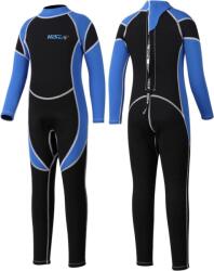 Yikayin gyerek neoprén wetsuit 2, 5 mm, hátcipzáras - kék - XL-es méret