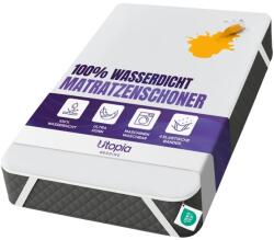 Utopia Bedding Vízálló Matracvédő 140x200 cm, Oeko-Tex Tanúsított, Légáteresztő, Rugalmas Sarokpántokkal, Inkontinencia Védelem, Fehér
