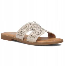 Filippo Női Flip-flop Papucs Filippo DK6973/25 Bézs Bőr Talpbetét Lapos Talp (DK6973/25.BE)