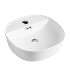 Mereo Mereo, Mereo Pultra helyezhető mosdó túlfolyóval, Lota, 400x400x150 mm, négyzet alakú, kerámia, MER-UC404015S (MER-UC404015S)