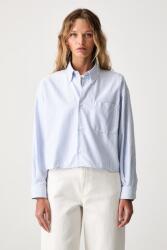 APC A. P. C. női pamut ing chemise sophia button down logo - kék 40