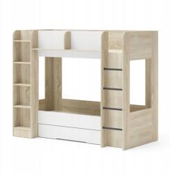 Homlando Emeletes ágy Fuji sonoma tölgy fehér matt mezzanine (5903769752201)