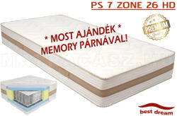 Best Dream PS 7 Zone 26 HD táskarugós matrac 200x210 cm - ajándék memory párnával